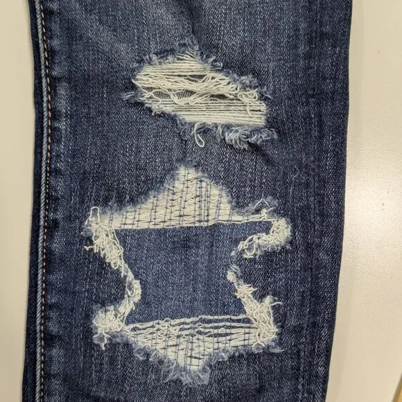 American Eagle Hi Rise Jeans Jegging with distressed details Super Stretch Skinn - Picture 13 of 15